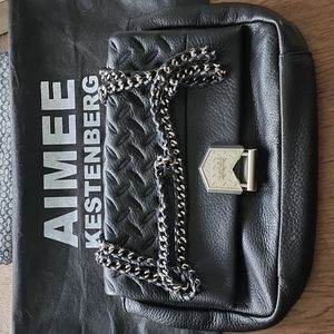 Quilted leather moto flap bag